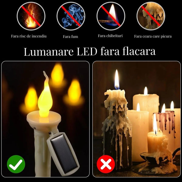 Lumânare Solară cu LED