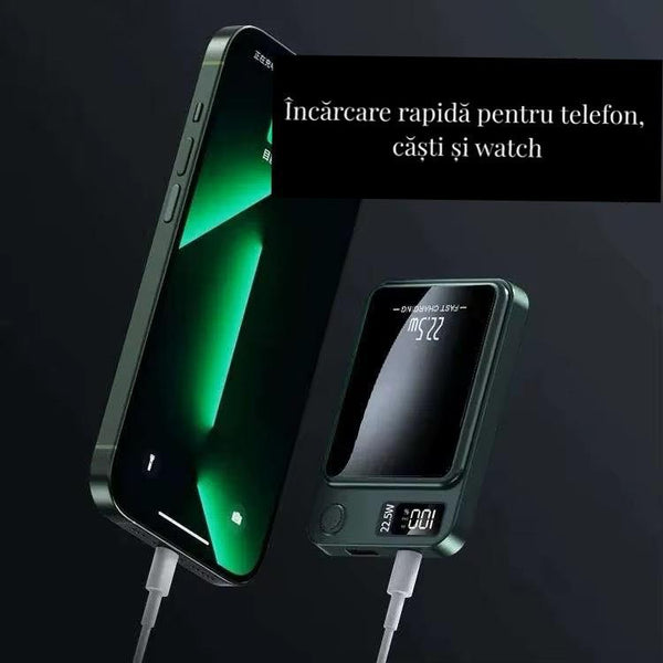 Baterie externă magnetică cu încarcare rapidă