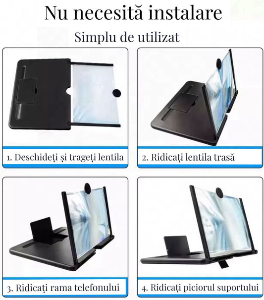 Lupă pliabilă 3D pentru ecranul telefonului