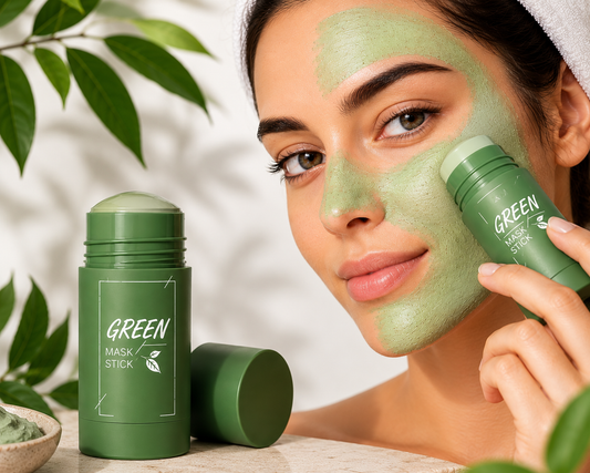 Mască Facială Verde – Stick – Curățare Profundă & Îngrijire