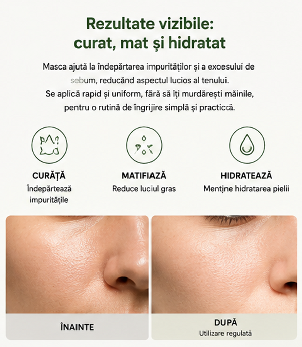 De ce vei iubi masca MALISA® cu ceai verde