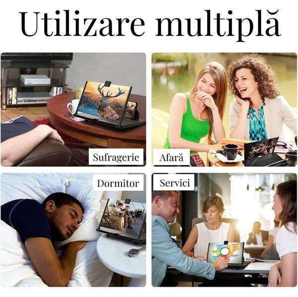 Lupă pliabilă 3D pentru ecranul telefonului